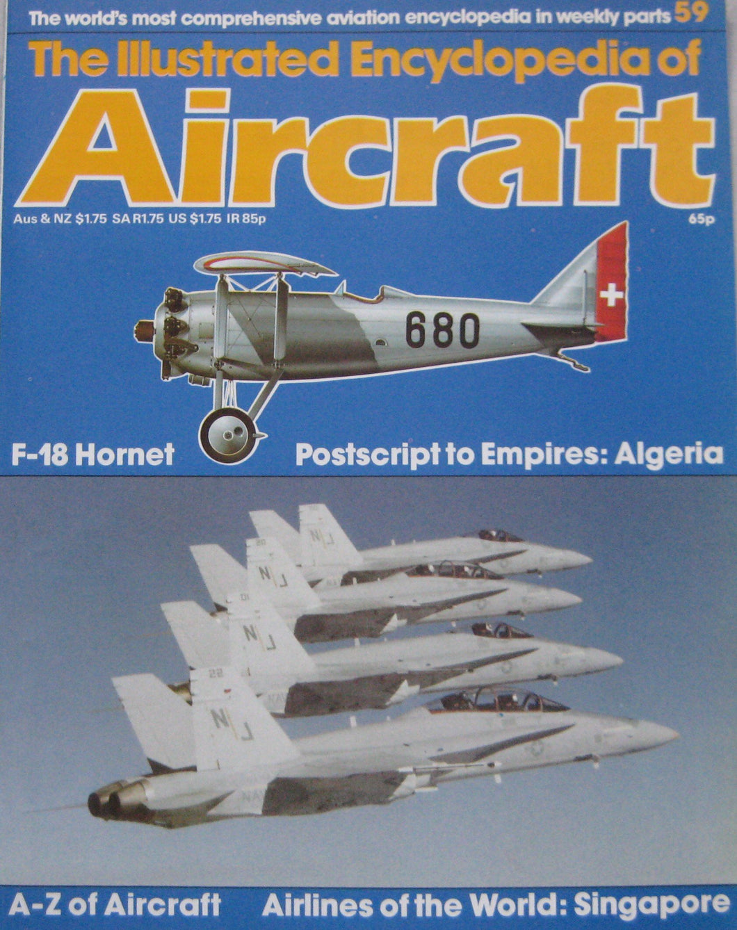 The Illustrated Encyclopedia of Aircraft magazine Issue 59 McDonnell Douglas F-18 Hornet cutaway drawing
