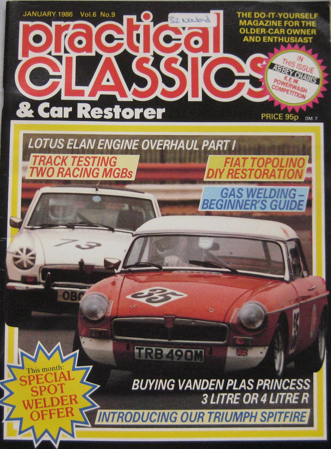 Practical Classics magazine 01/1986 featuring Vanden Plas Princess