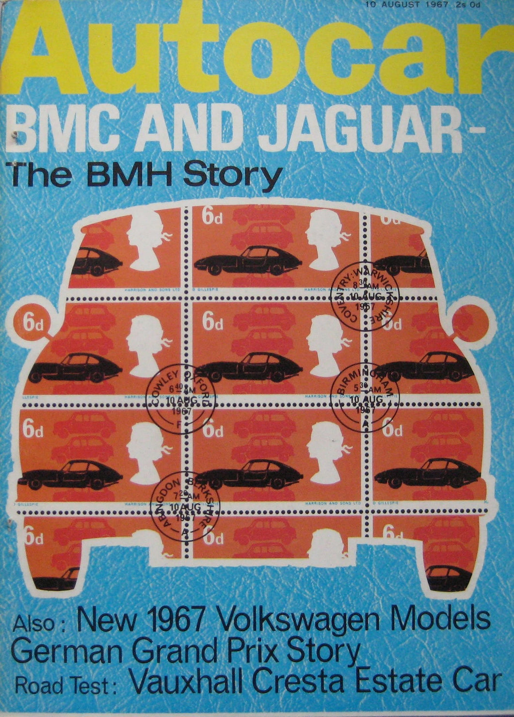Autocar magazine August 10/8/1967 featuring Vauxhall Cresta, BMC & Jaguar