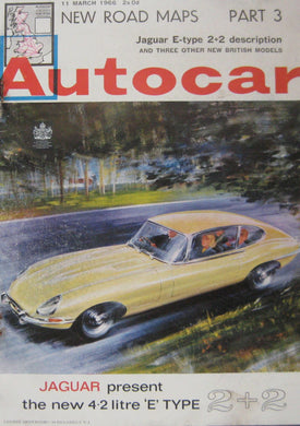 Autocar magazine 11/3/1966 featuring Mercedes 230 road test, Jaguar E-type 2+2 [Paperback] Maurice Smith