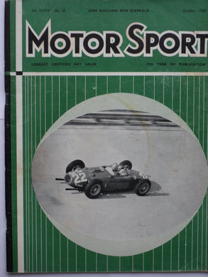 Motor Sport - Vol.XXXVI No. 10 - Oct 1960 [Paperback] Various