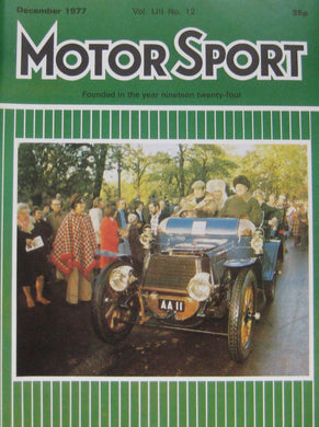 Motor Sport magazine December 1977 Vol LIII No 12