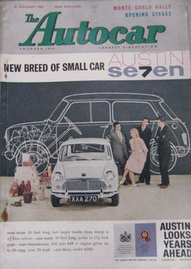 Autocar magazine 22/1/1960 featuring Auto Union road test, Coventery Climax