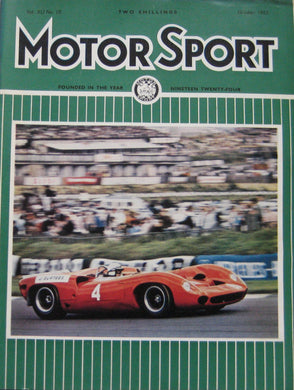 Motor Sport magazine 10/1965 featuring Sunbeam Tiger