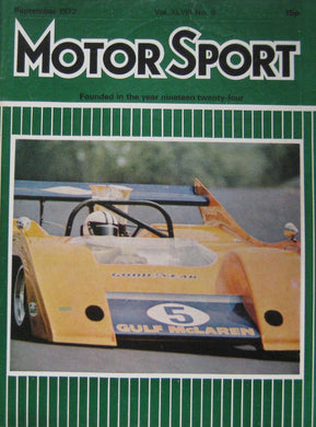 Motor Sport Magazine September 1972