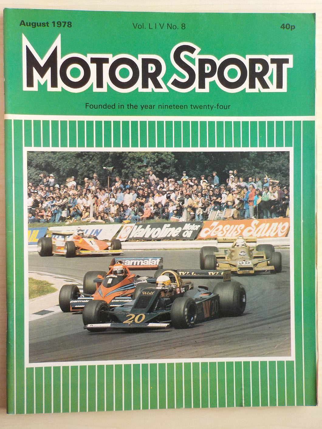 Motor Sport magazine August 1978 Vol LIV No 8 [Paperback] Bill Boddy