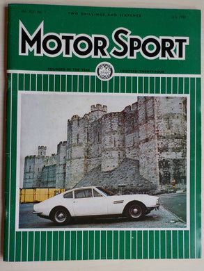 Motor Sport - July 1969 Vol Xlv No 7 [Paperback] Various