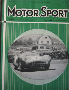 Motor Sport Magazine July 1958 Vol. 34 no. 7