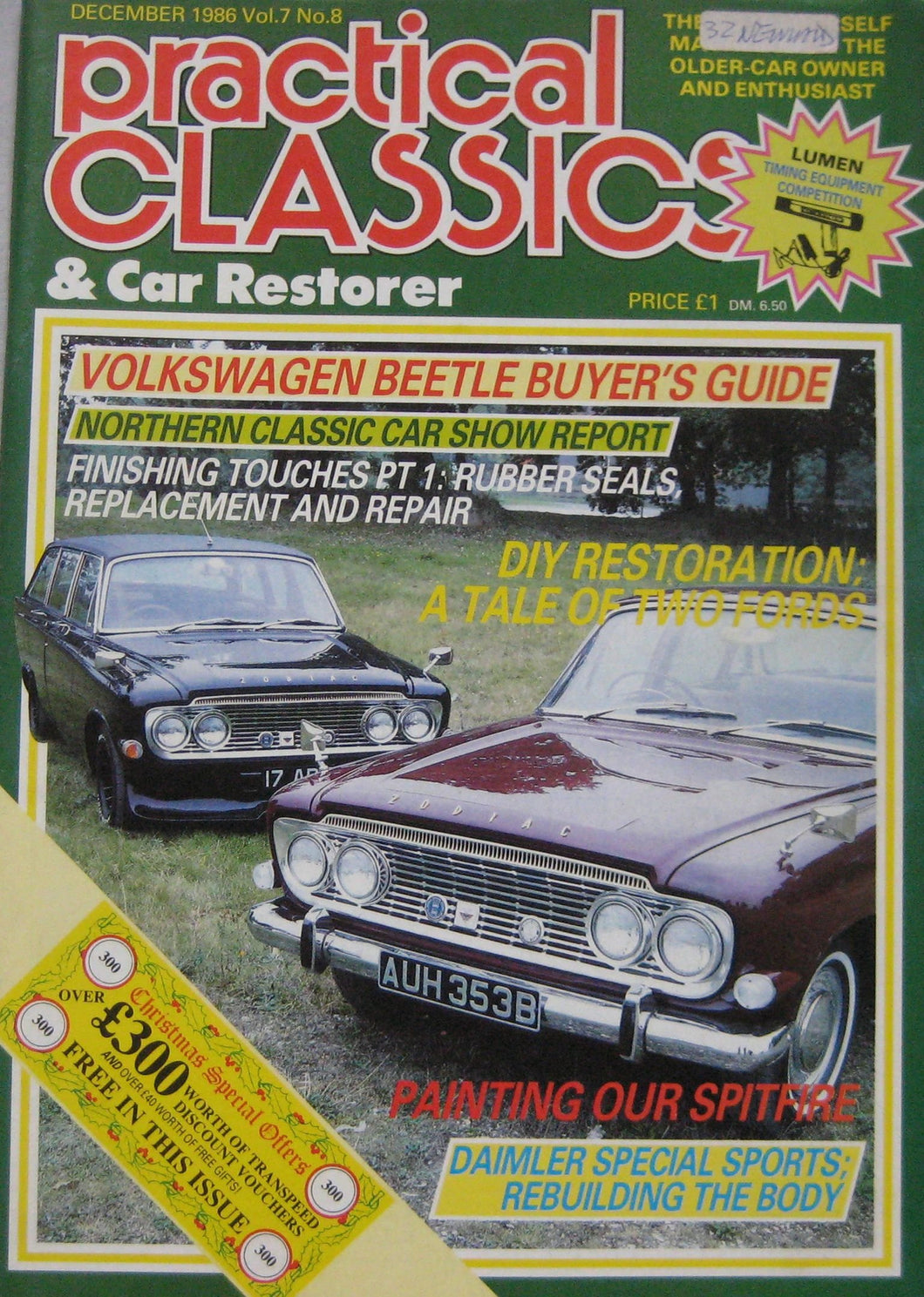 Practical Classics magazine 12/1986 featuring Volkswagen Beetle [Paperback] John Williams