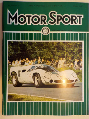 Motor Sport magazine Vol XLIV No 10 October 1968 [Paperback] William Boddy
