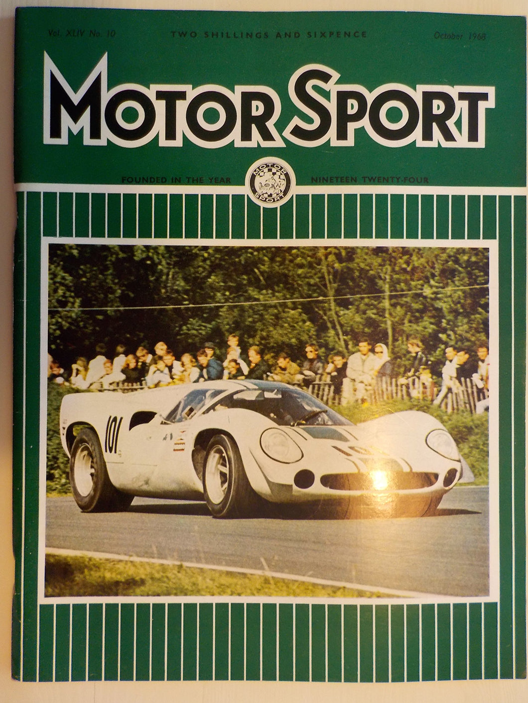 Motor Sport magazine Vol XLIV No 10 October 1968 [Paperback] William Boddy