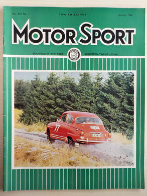 Motor Sport magazine Vol XLII No 1 January 1966