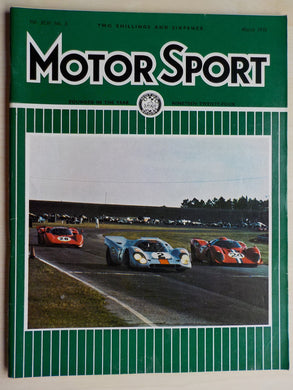 Motor Sport magazine Vol XLVI No 3 = March 1970