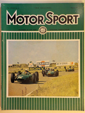 Motor Sport magazine Vol XXXIX No 8 August 1963