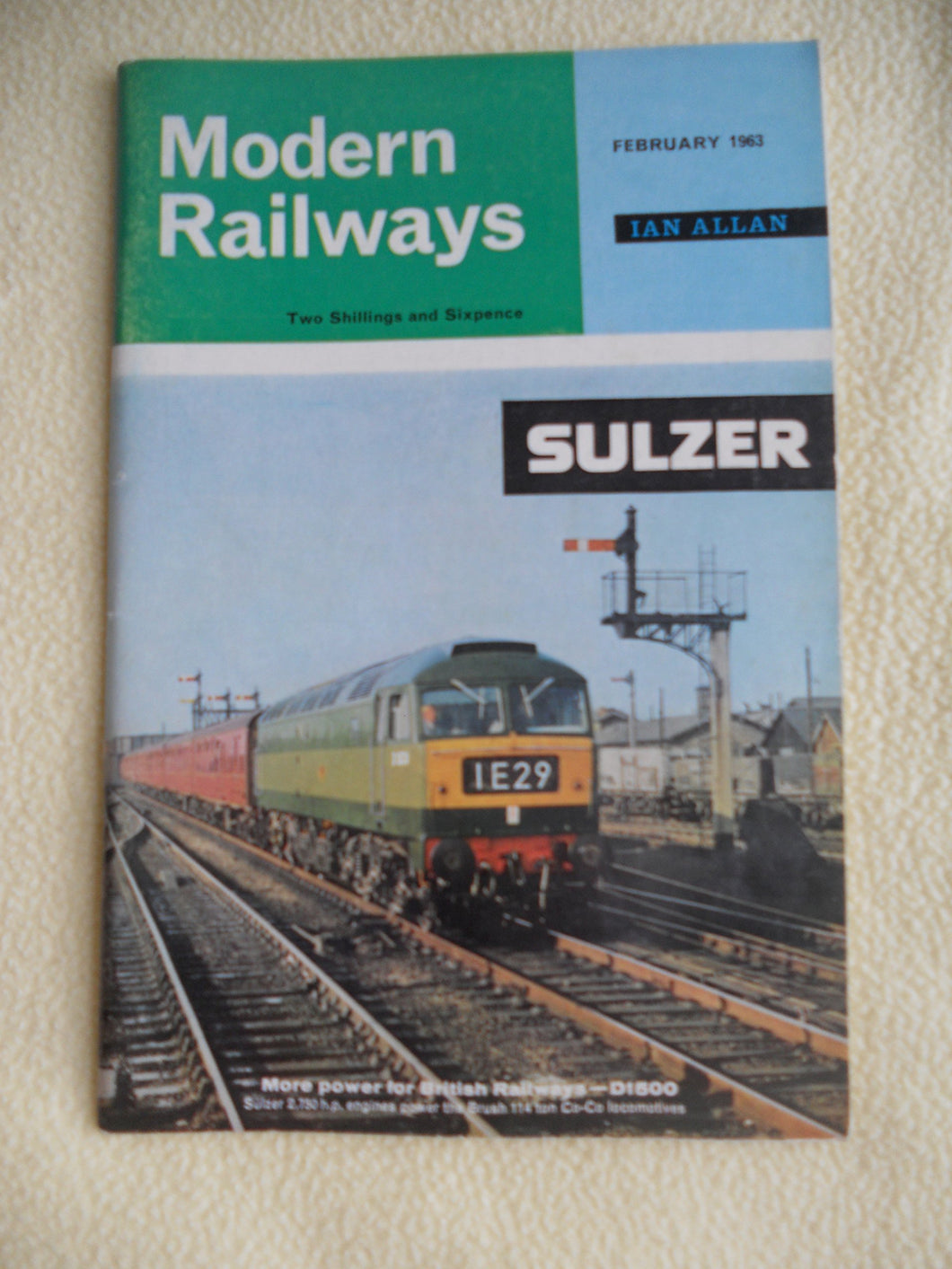 Modern Railways February 1963 Vol XVII No 173 [Paperback] Not Stated