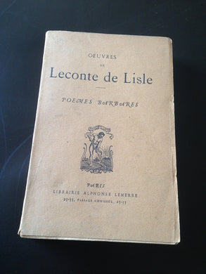 Oeuvres de leconte de lisle, poemes barbares [Paperback] Leconte de Lisle