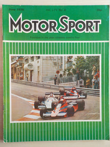 Motor Sport magazine June 1978 Vol LIV No 6 [Paperback] Bill Boddy