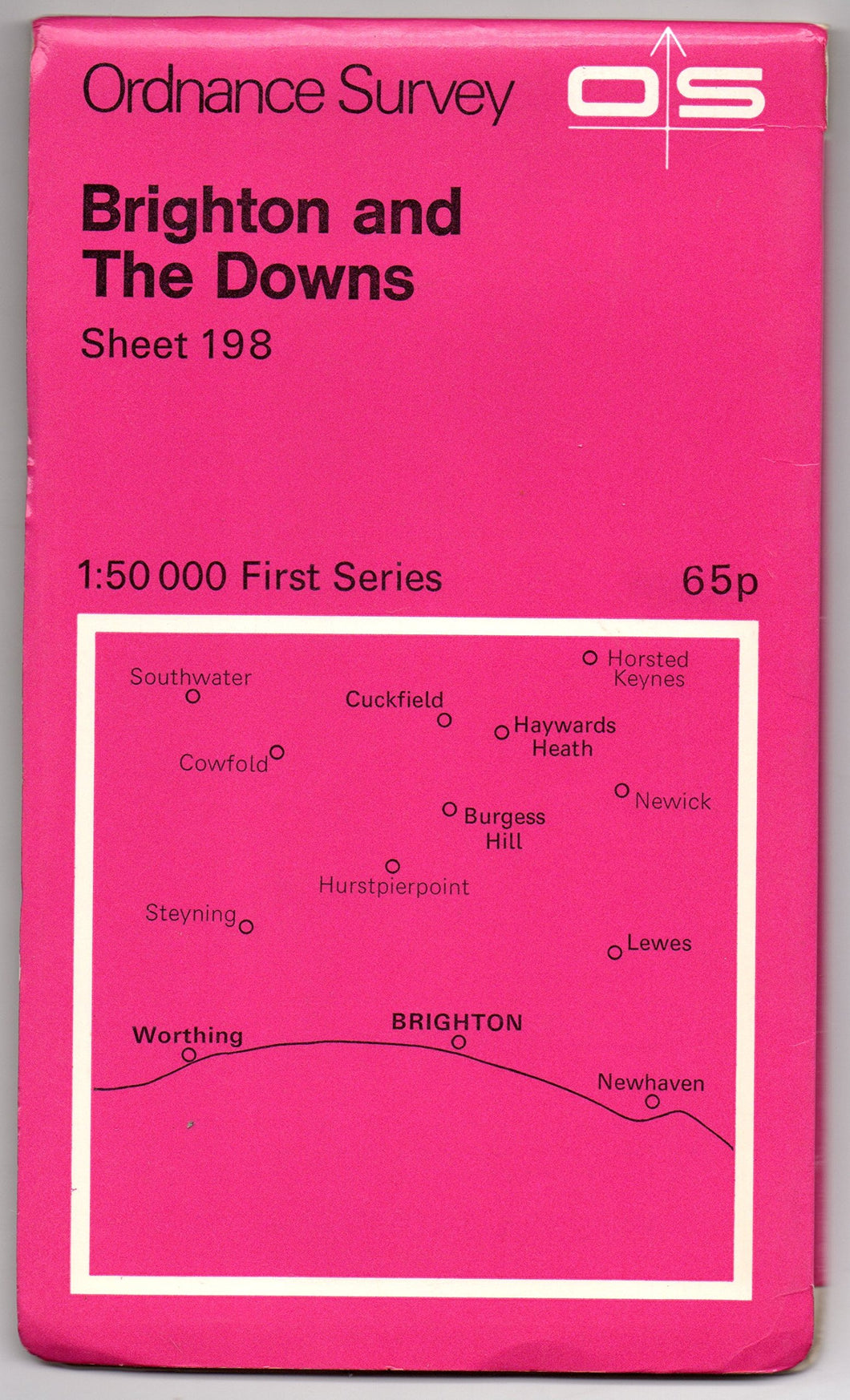 Brighton and The Downs Sheet 198. 1:50000 First Series [1974] [Map] Anon