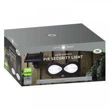 Load image into Gallery viewer, PIR 200L (Lumen) Security Light -PIR Motion Sensor Solar Charged (no mains wiring required)
