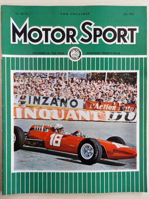 Motor Sport Magazine July 1965. Vol. XLI. No 7.