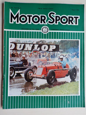 Motor Sport magazine 08/1966 featuring Oldsmobile Toronado road test, Broadspeed