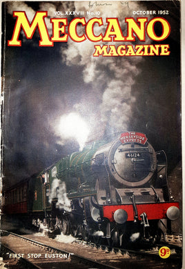 Meccano Magazine Titled To The Front Cover 'First Stop Euston' Volume Xxxvii. No. 10 October 1952