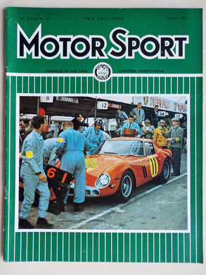 Motor Sport magazine Vol XXXIX No 10 = October 1963