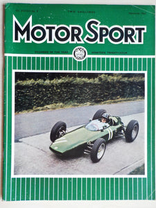 Motor Sport magazine Vol XXXVIII No 9 = September 1962