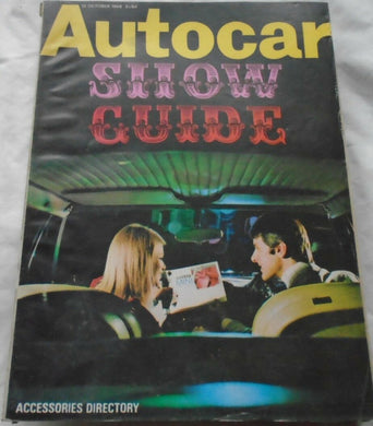 AUTOCAR 10 OCTOBER 1968 - SHOW GUIDE - ACCESS DIRECTORY