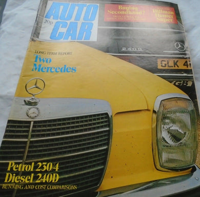 AUTOCAR 12 JULY 1975. HILLMAN HUNTER SUPER. MERCEDES 230/4 240D.