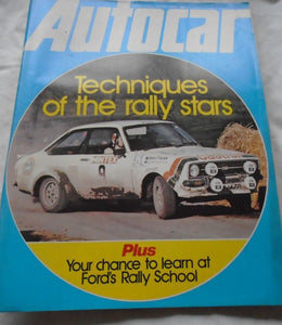 AUTOCAR 14 MAY 1977 - TECHNIQUES FOR THE RALLY STARS - FORDS RALLY SCHOOL