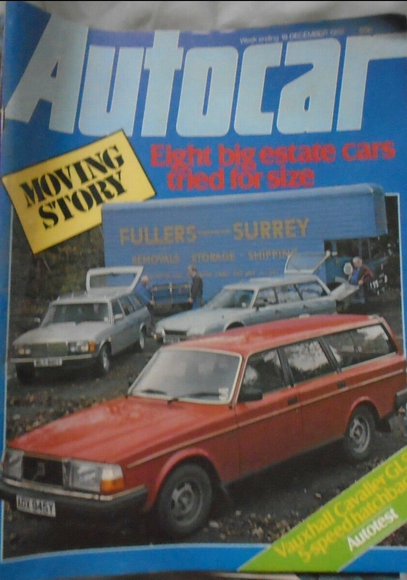AUTOCAR 18 DECEMBER 1982, VOLVO, MERCEDES, CITROEN
