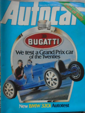 AUTOCAR 26 FEBRUARY 1983, BUGATTI, BMW 320I,