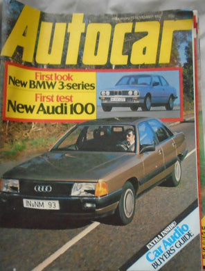 AUTOCAR 27 NOVEMBER 1982 - BMW 3 SERIES, AUDI 100