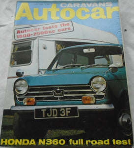 AUTOCAR 2 MAY 1968 - CARAVANS - TESTING 1800 - 2500CC CARS - HONDA N360