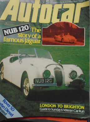AUTOCAR 6 NOVEMBER 1982, JAGUARY NUB 120, LONDON TO BRIGHTON, ROVER SD TURBO D