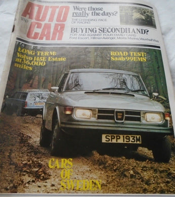 AUTOCAR 8 FEBRUARY 1975. ESCORT, HILLMAN AVENGER, MARINA, VIVA, SAAB, VOLVO