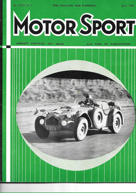 Motor Sport, Magazine, XXXII no 4, April 1956,