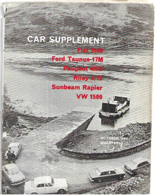 Car Supplement: Car reviews: Fiat 1500; Ford Taunus 17M; Peugeot 403B; Riley 4/72; Sunbeam Rapier; VW 1500. October 1962 [Paperback] Car Supplement