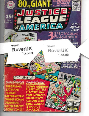 DC Giant Justice League of America Nov Number No. 39 1965