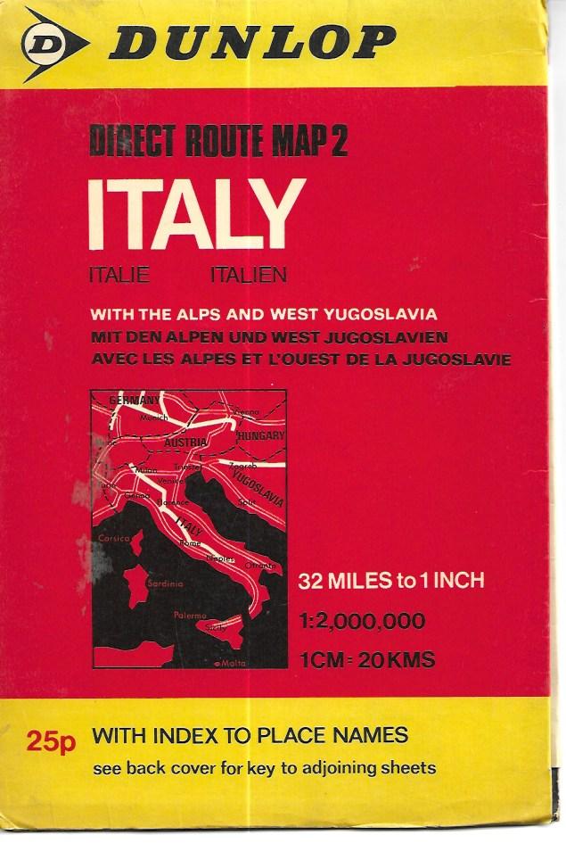 Dunlop Direct Route Map of Italy