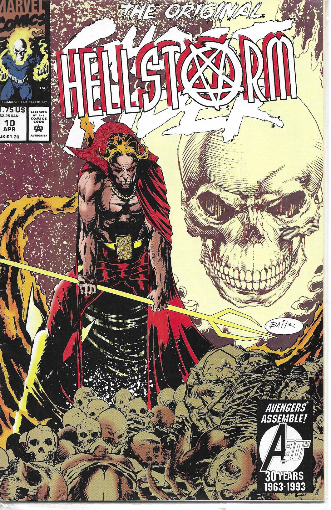 Hellstorm The Original, Ghost Rider, Marvel Comics, 10 April 1993, .