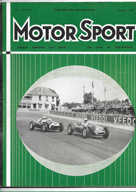 Motor Sport Magazine XXXV No 1 January 1959