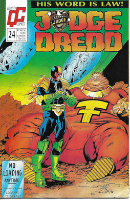 Judge Dredd, Quality Comics, No 24, His Word Is Law,