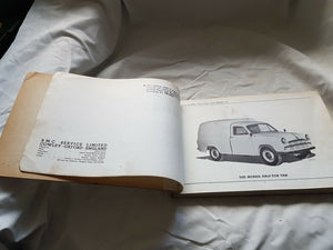 Morris Half ½ Ton Van Series III Service Parts List. AKD711.
