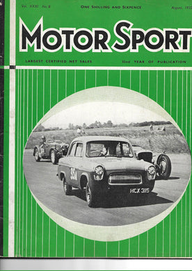 Motor Sport, Magazine, Vol XXXI, No 8, August 1955,