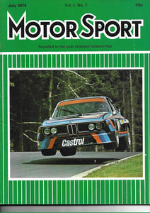 Motor Sport Magazine Vol. L. No 7. July 1974