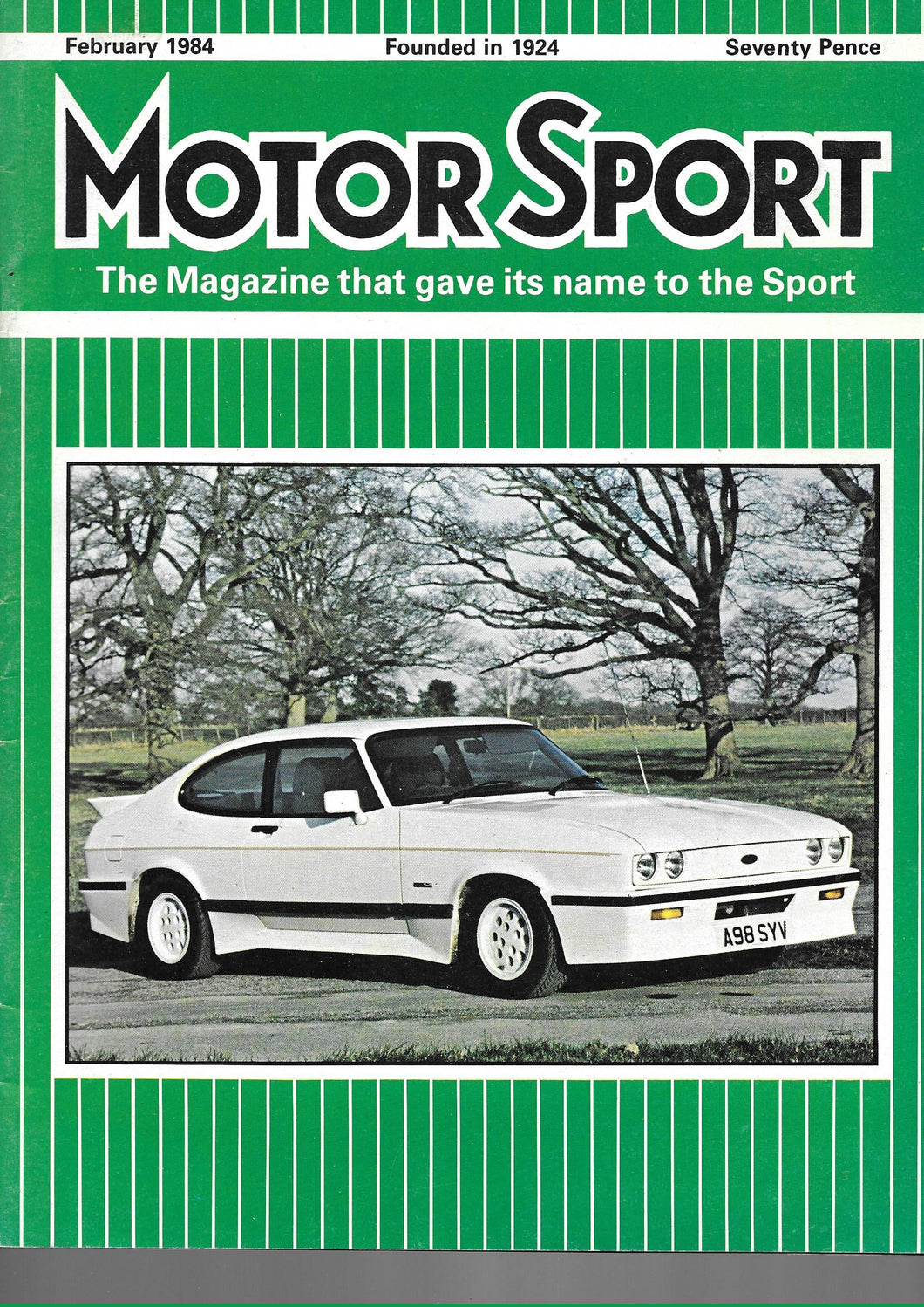 Motor Sport, Motorsport, Magazine, February 1984, Very Good Condition