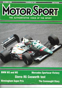 Motor Sport, Motorsport, Magazine, October 1986, RS Cosworth, BMW M3, Very Good Condition