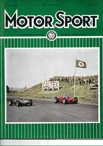 Motor Sport, Motorsport, Magazine, Vol XXXVIII No 1, January 1962